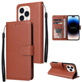 Multifunctional Horizontal Flip Leather Case with Three Card Slot, For iPhone 14 Pro Max